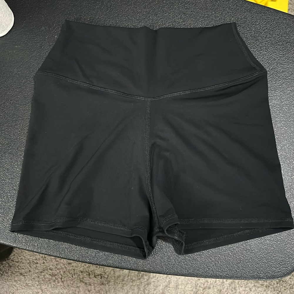 Revolution Black High Waist Performance Shorts CXL. NWOT